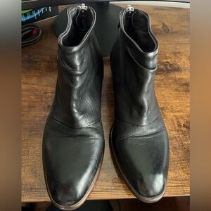 MOMA Italian black Leather Ankle Boots - 38 - 8